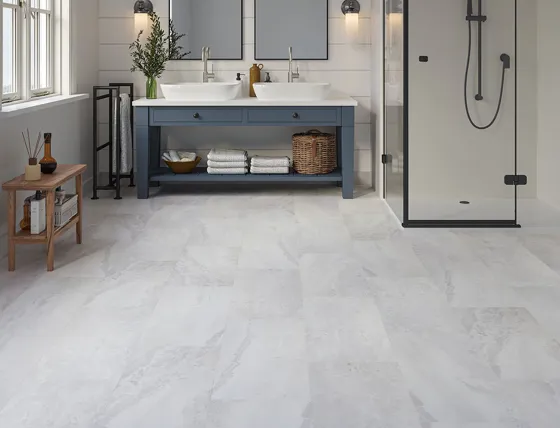 Pearl White 2mm Tile LVT