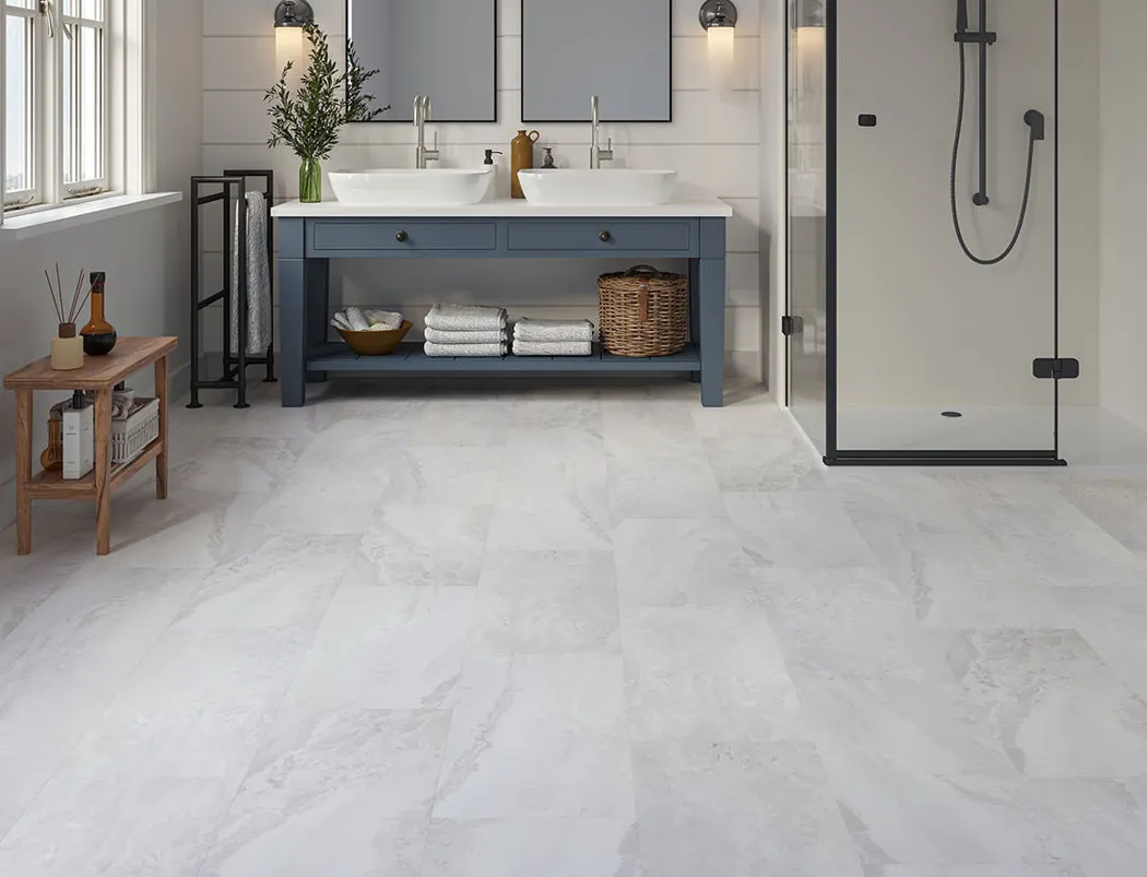 Pearl White 2mm Tile LVT