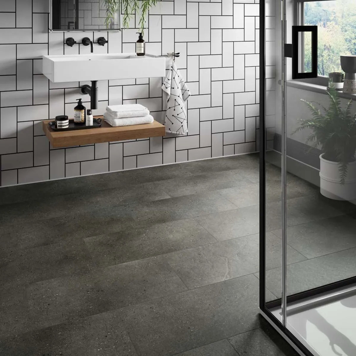 Dark Concrete 6mm Tile Effect SPC Click