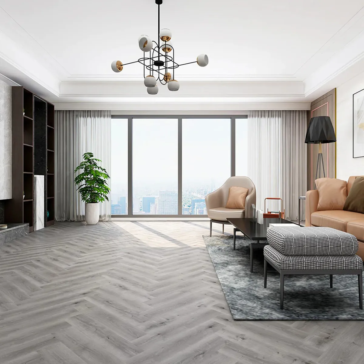 Oxford Grey Oak 5.2mm SPC Herringbone