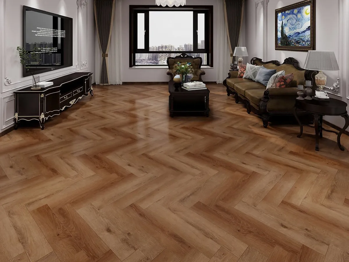 Whisky Brown Oak Herringbone Premium 8mm SPC Click