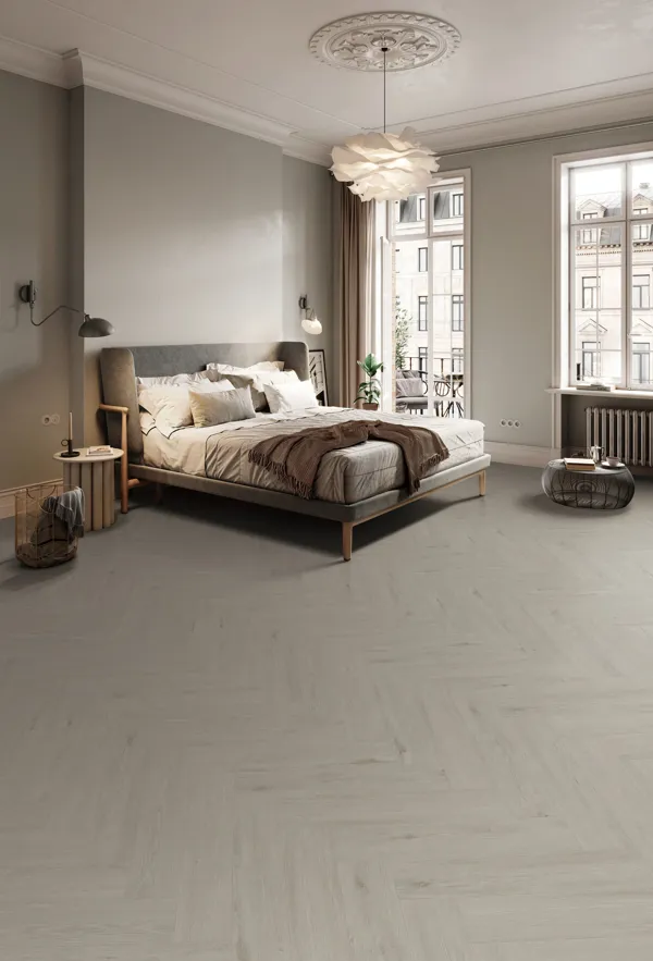 White Mist PREMIUM Herringbone 6.0 SPC Vinyl Click