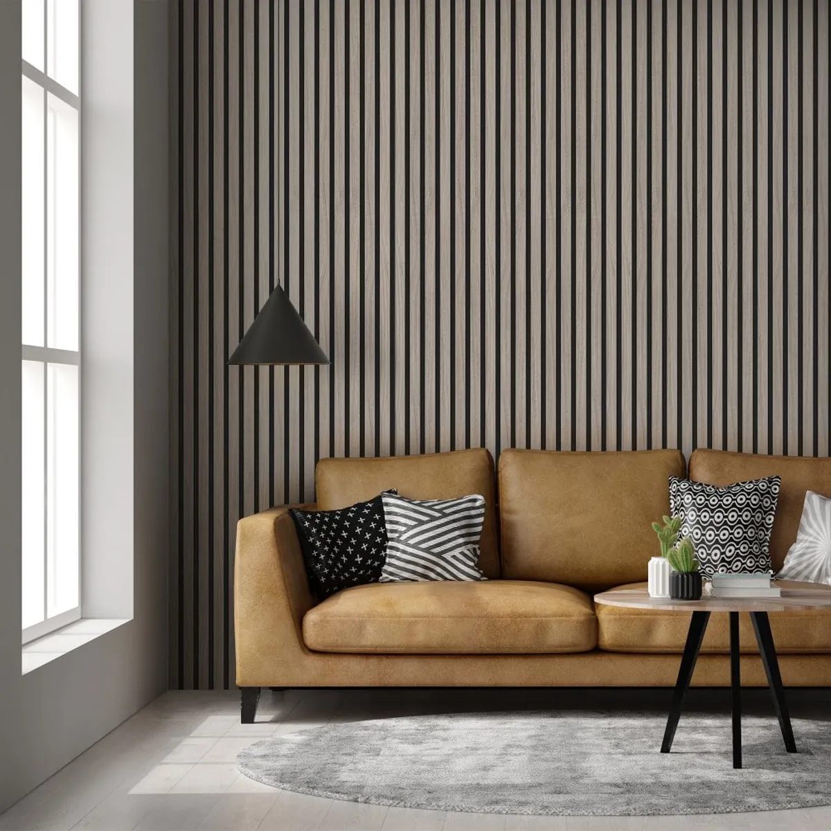 Washed Grey Acoustic 24mm Wall Panel - 600x2700mm