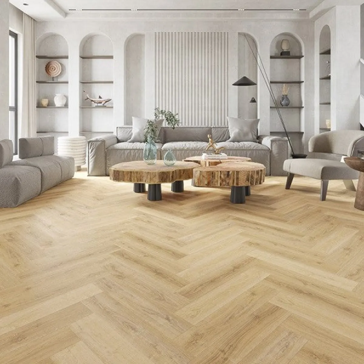 Barley Oak 5.2mm SPC Herringbone
