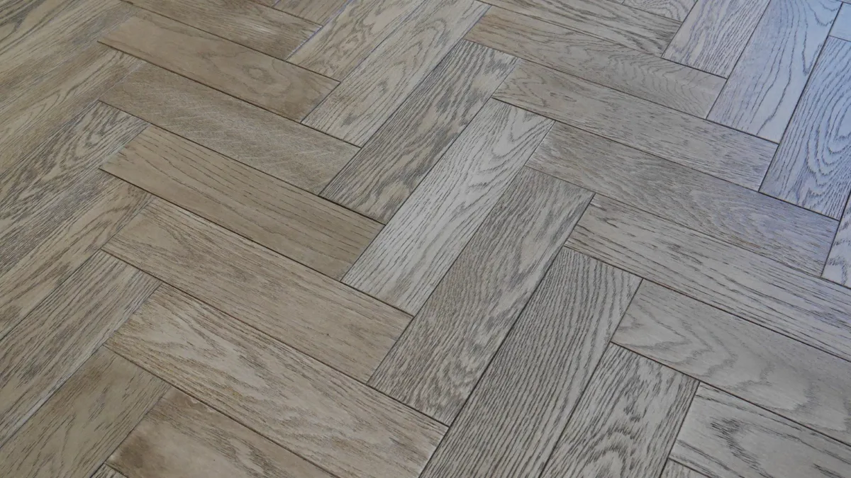 Gunmetal Grey Oak Herringbone 18mm