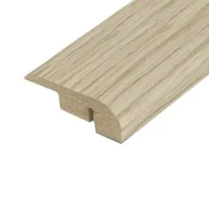 White Varnished Oak Laminate End Bar - 0.9m