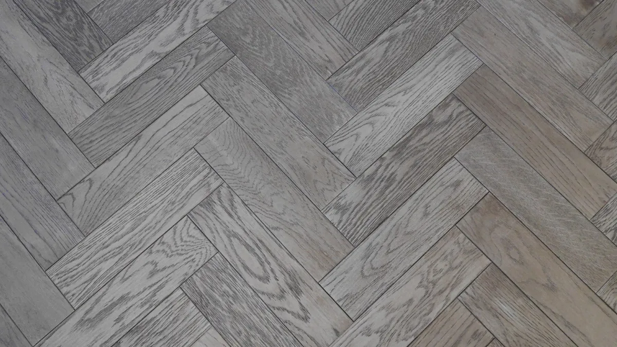 Gunmetal Grey Oak Herringbone 18mm