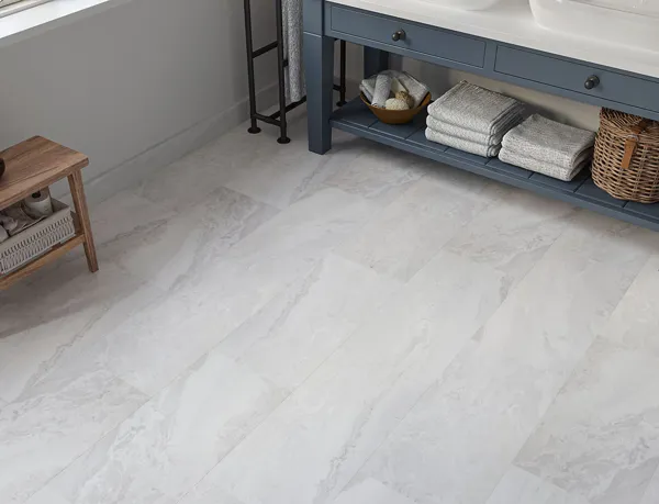 Pearl White 2mm Tile LVT