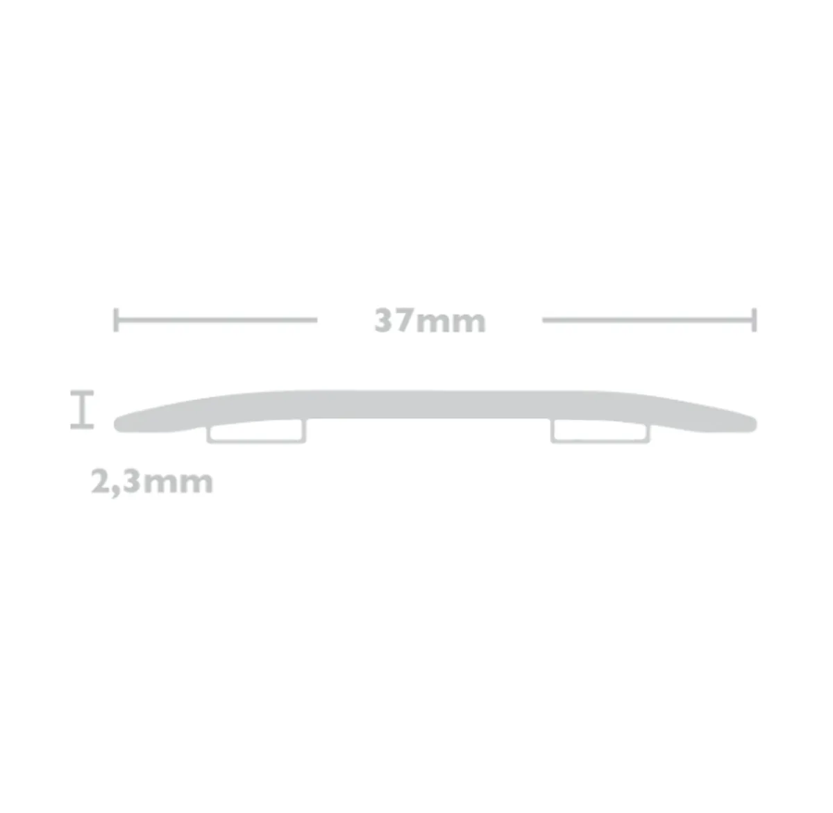Vanilla Flat Aluminium Door Bar 0.9m