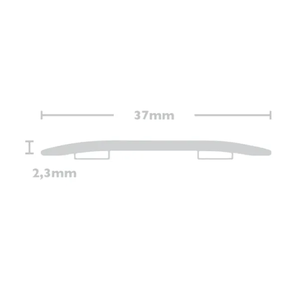 Vanilla Flat Aluminium Door Bar 0.9m