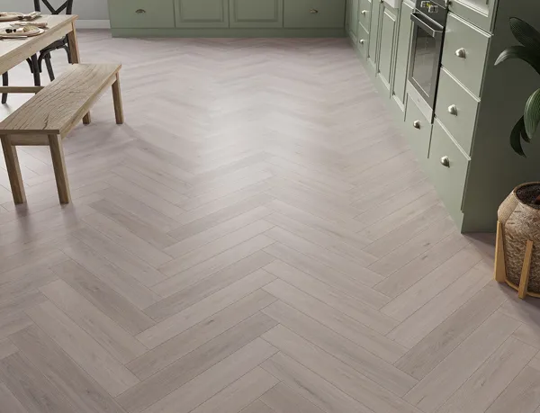 Compton Grey Oak 5mm Herringbone SPC Click