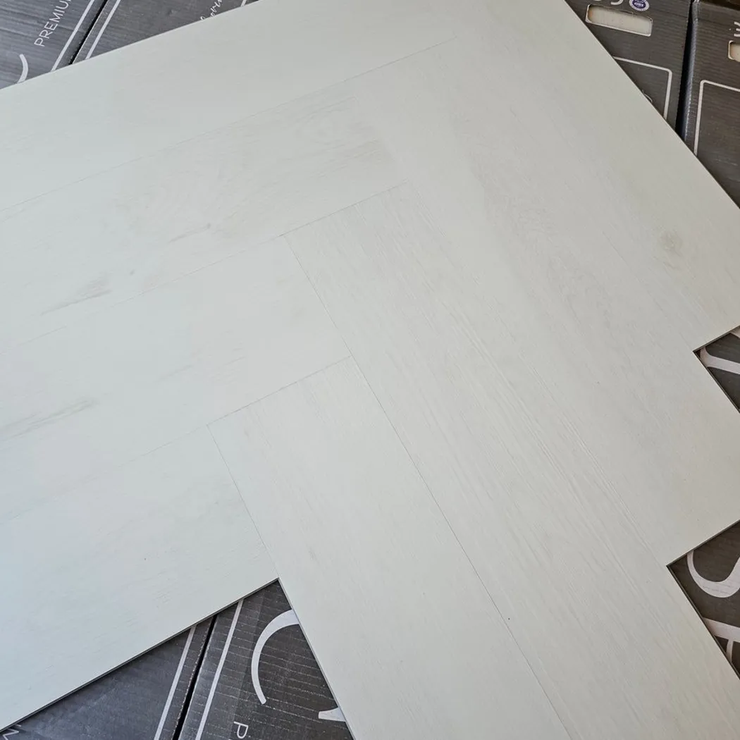 Frosted White Oak 6mm SPC Herringbone (Clearance)