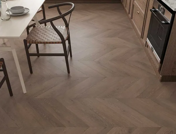 Smoked Bourbon 3mm Chevron LVT