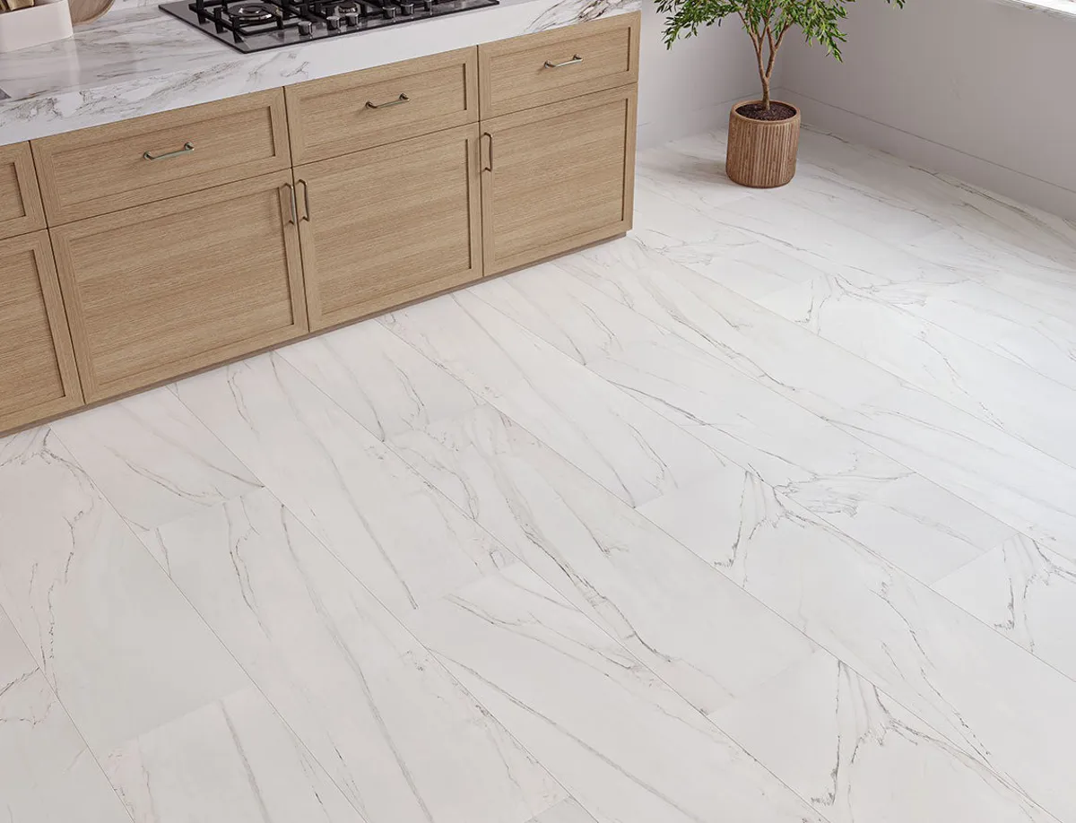 Ice White Marble Tile 10mm Laminate Flooring