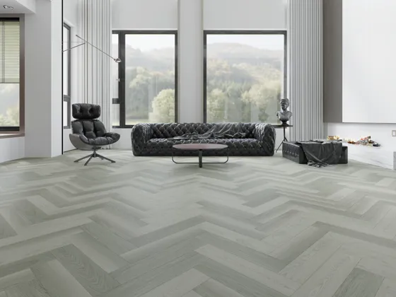 Feathered Grey 2.5mm Herringbone LVT