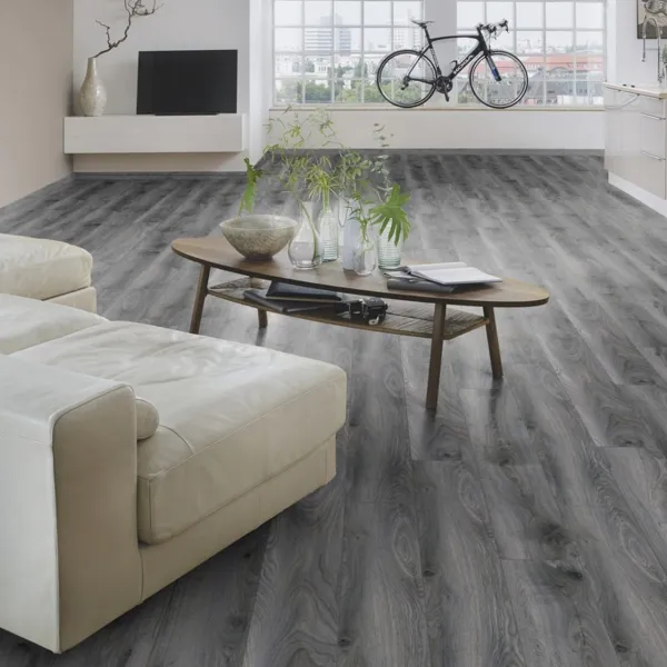 Dark Metal Grey Oak 8mm Laminate Flooring