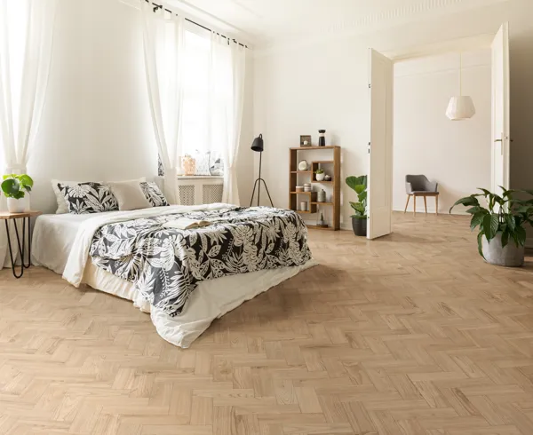 Loft Natural Oak Herringbone Dryback LVT