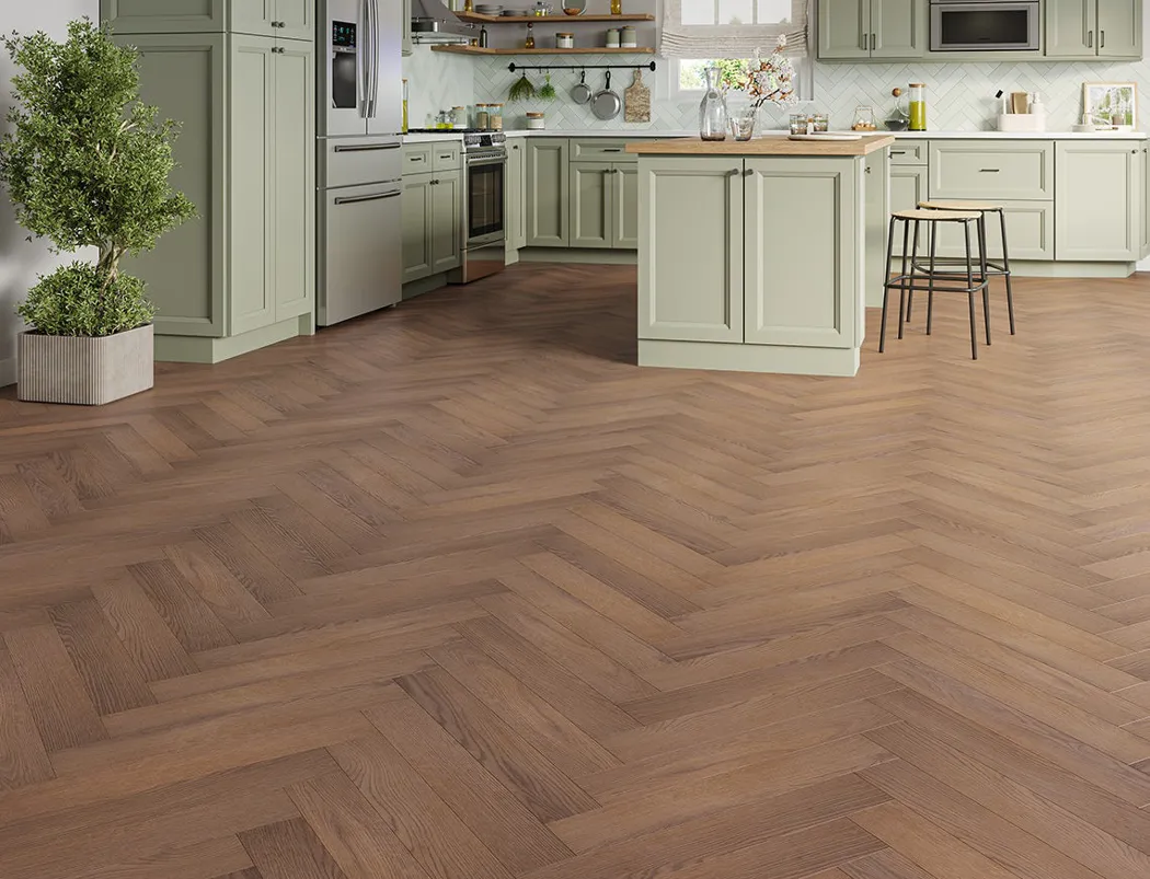 Romford Oak 12mm Deluxe Laminate Heringbone