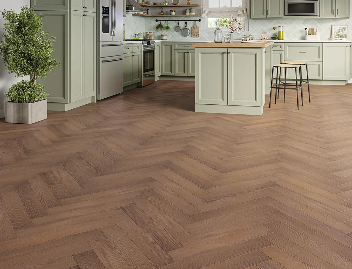 Romford Oak 12mm Deluxe Laminate Heringbone