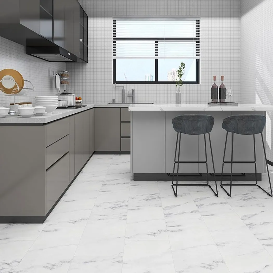 Cato White Marble Tile 5.2mm SPC Click