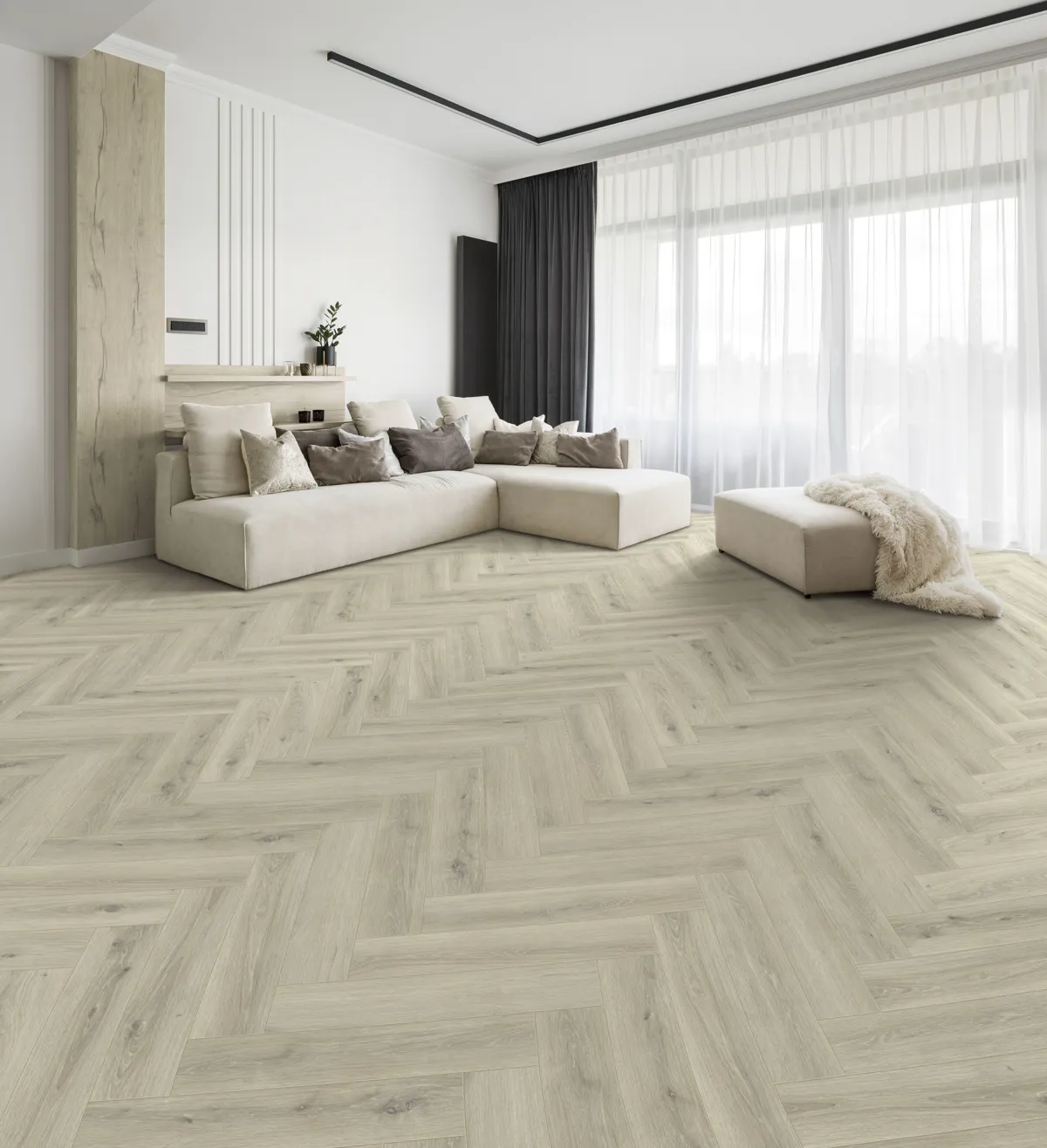 Sandy Limed Oak PREMIUM Herringbone 6.0 SPC Vinyl Click