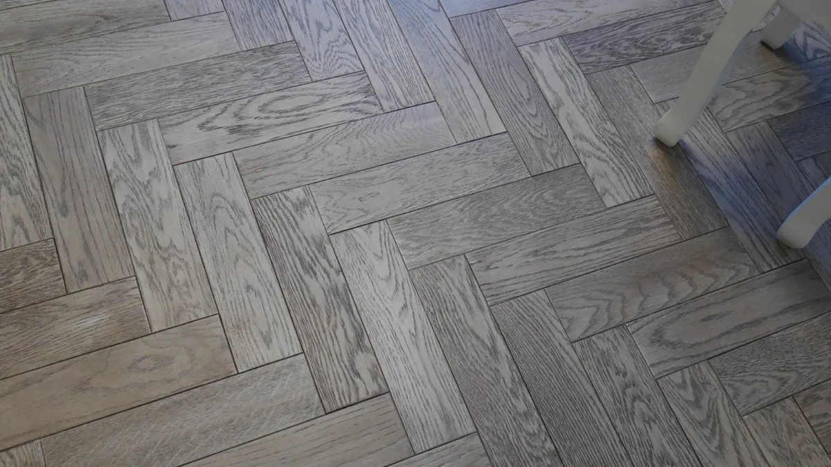 Gunmetal Grey Oak Herringbone 18mm