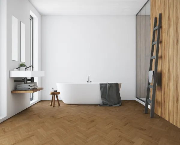 Heritage Oak Herringbone Dryback LVT