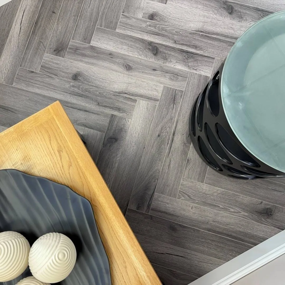 Century Grey 12mm Herringbone