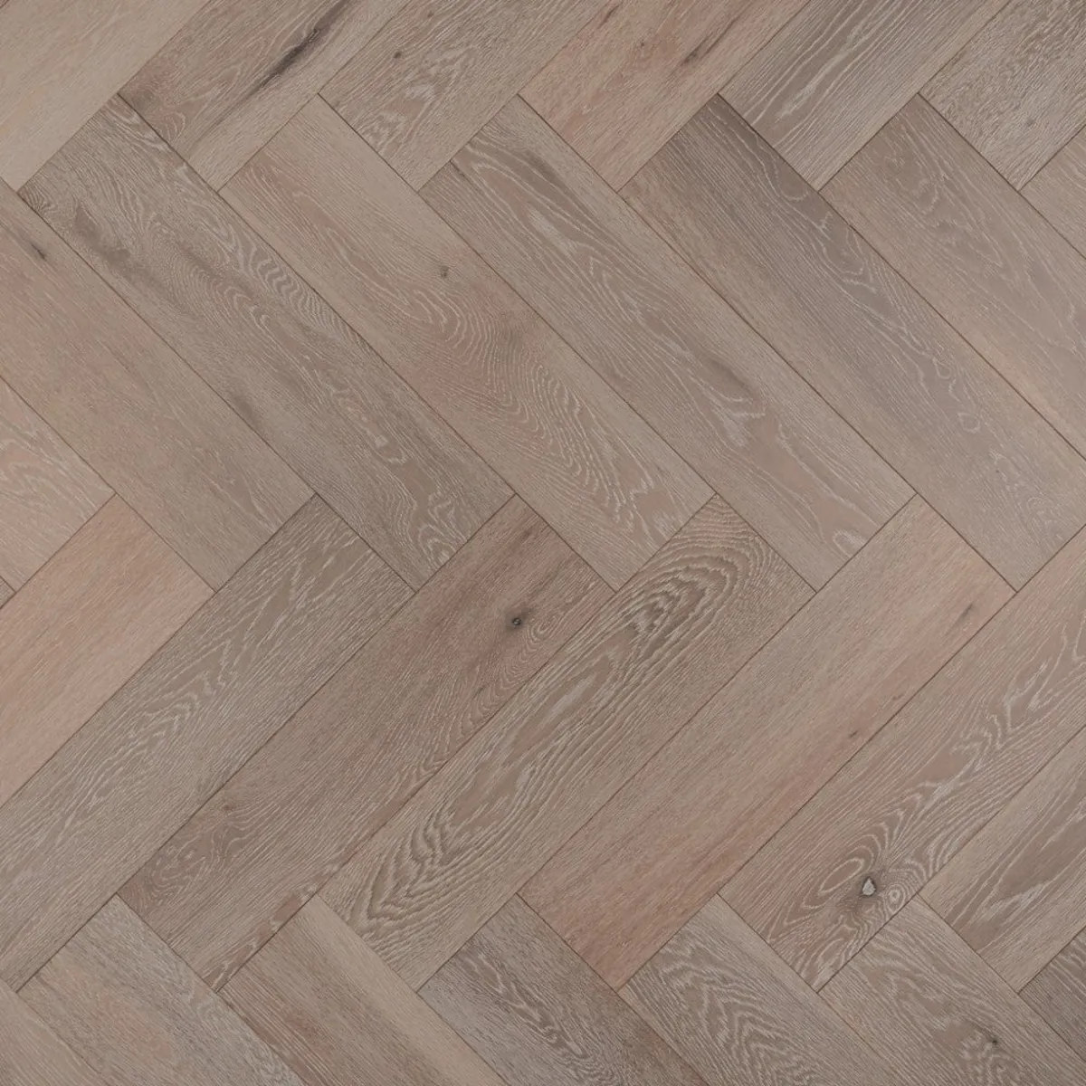 Brushed White Oak Herringbone Click 14mm