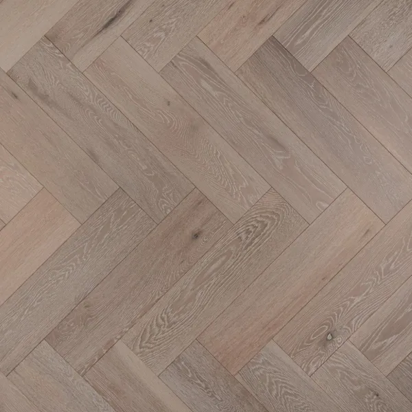 Brushed White Oak Herringbone Click 14mm