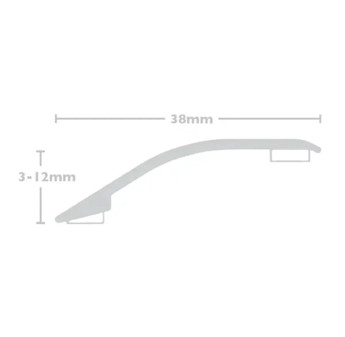 Vanilla Ramp Aluminium Door Bar 0.9m