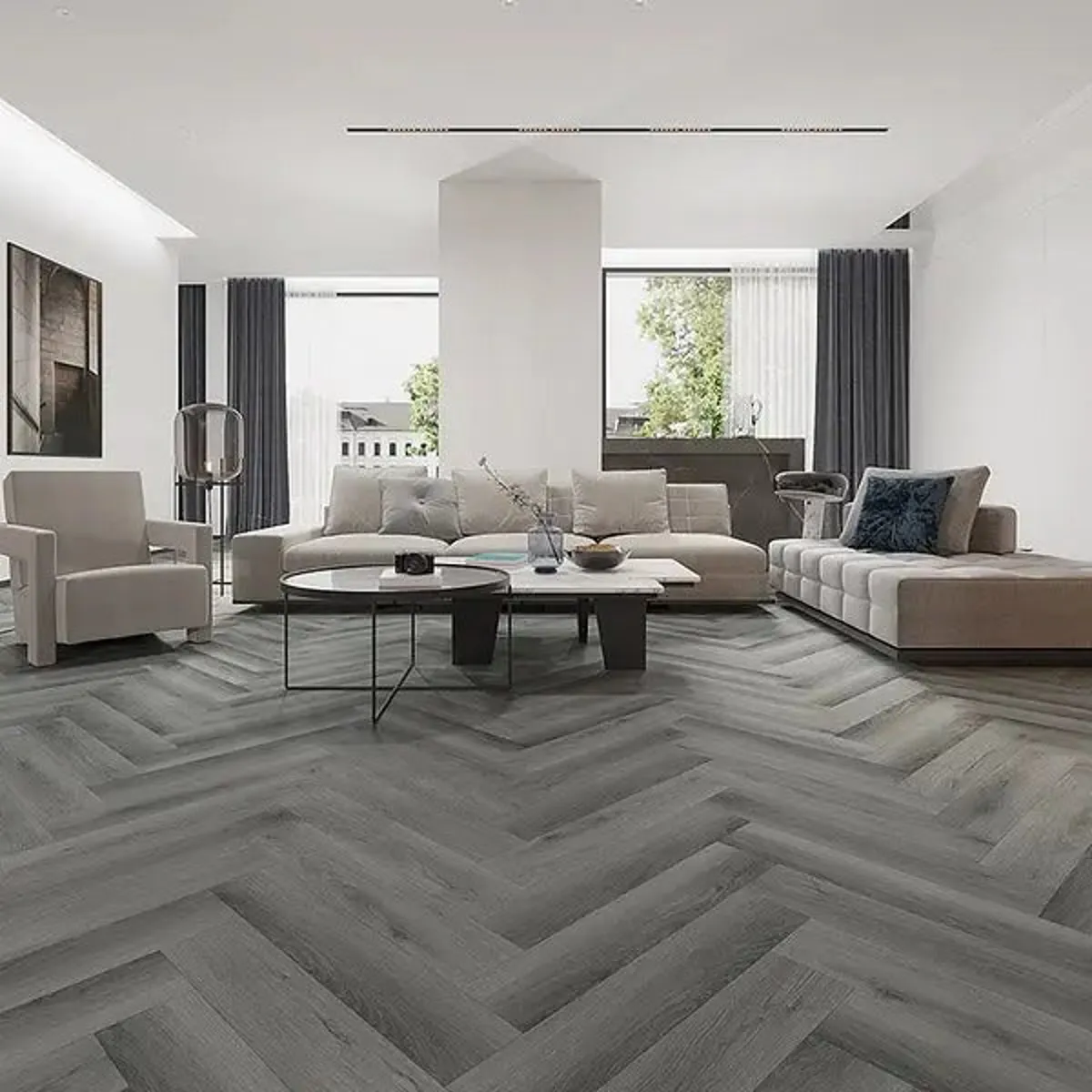 Yosemite Dark Grey Oak Herringbone 5.2mm SPC Click