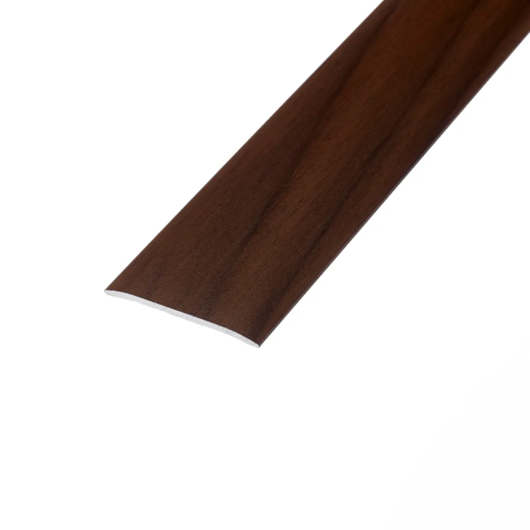 Dark Walnut Flat Aluminium Door Bar 0.9m