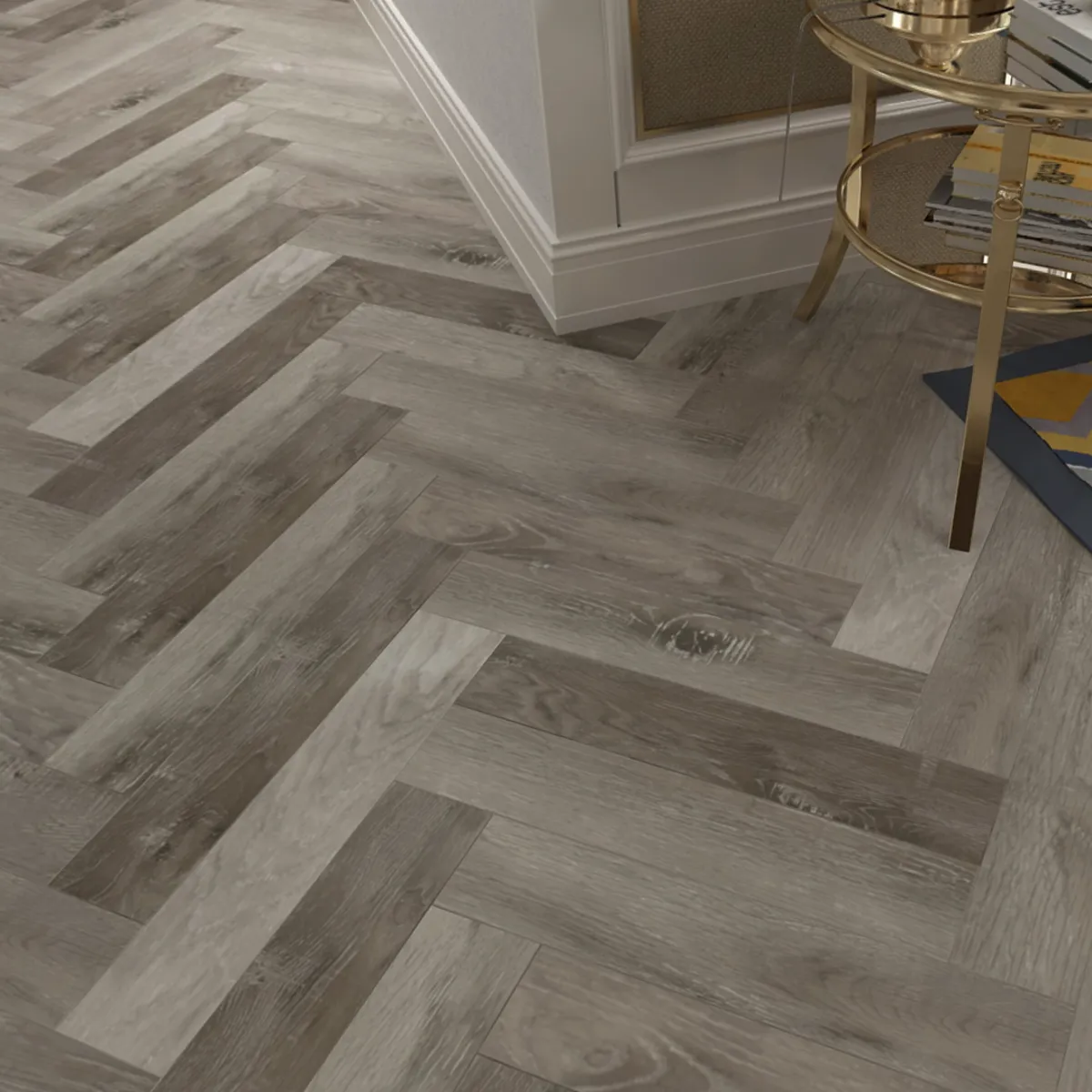 Winter Oak Grey 5mm SPC Herringbone 