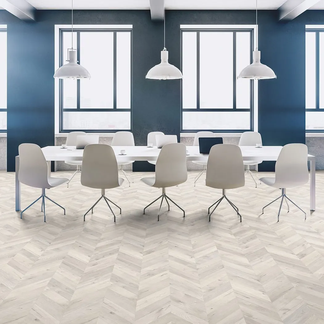 Limed Oak Chevron 8mm Laminate 