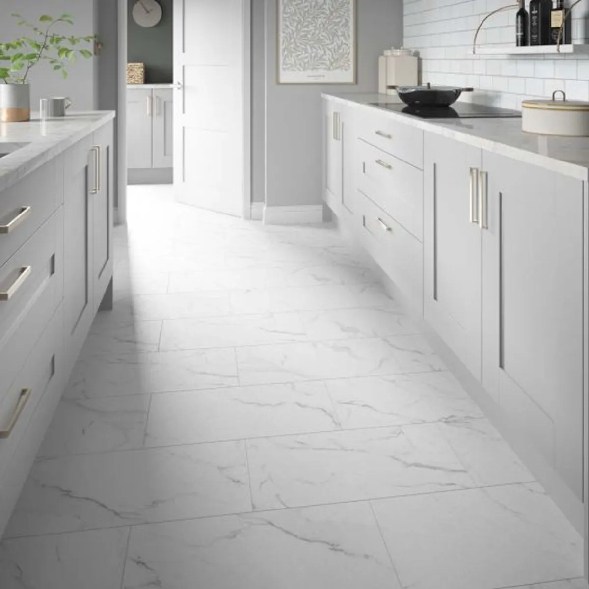 White Marble Tile SPC Click
