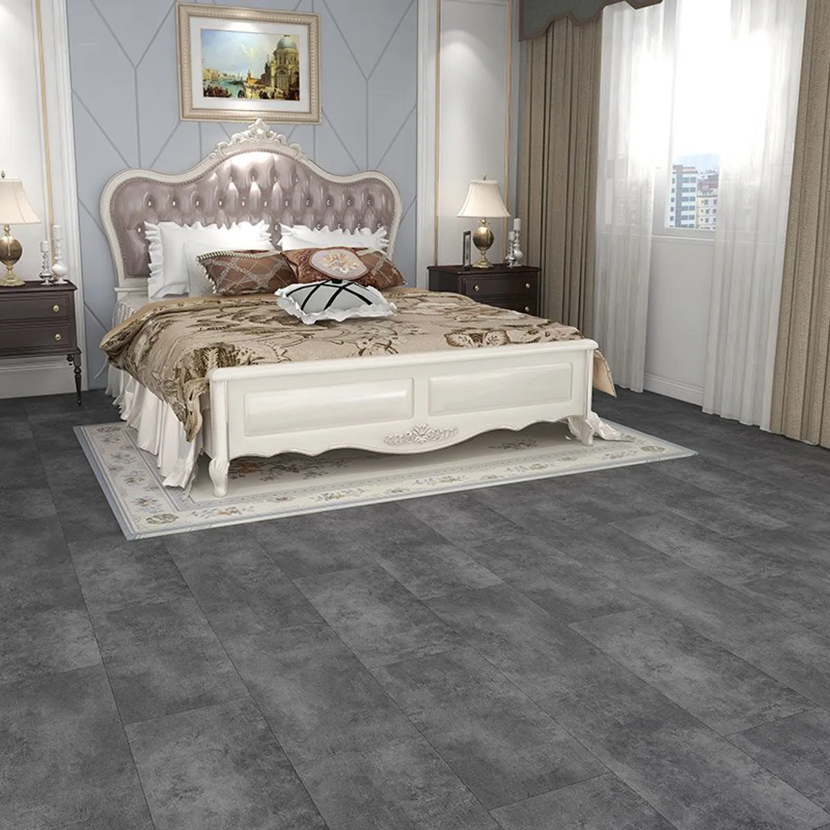Timeless Grey 5.5mm SPC Click Tiles