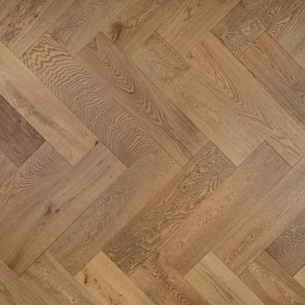 Smoked Stain Oak Herringbone Click 14mm